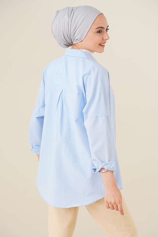 Chemise oversize bleue