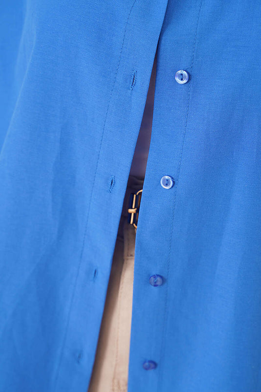 Chemise oversize bleu saphir