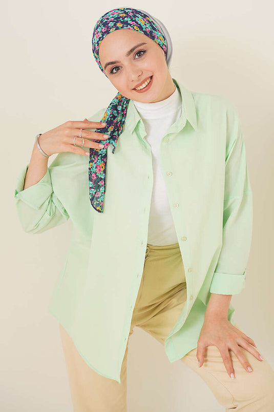 Oversize Shirt Aqua Green