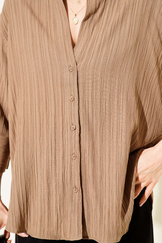 Chemise oversize Krinkıl marron
