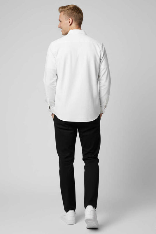 Oversize Tensel Men's Shirt White