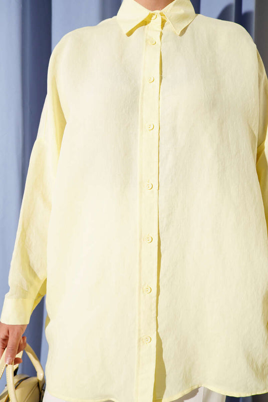 Oversize Tensel Shirt Yellow