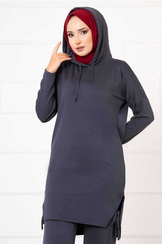 Ensemble double à capuche Oysho Anthracite