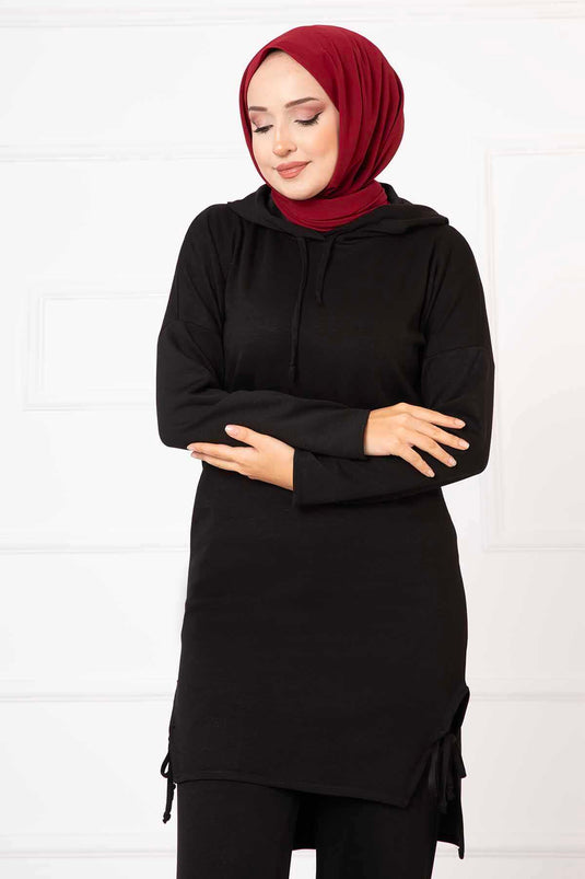 Ensemble double à capuche Oysho Noir