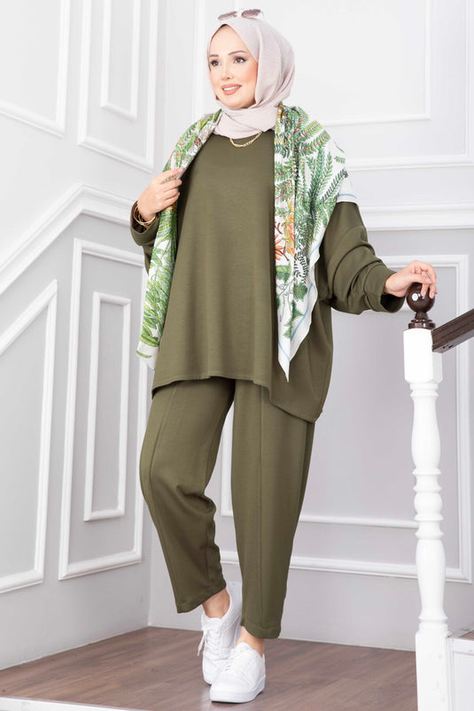 Haki Tunika Und Hose Set