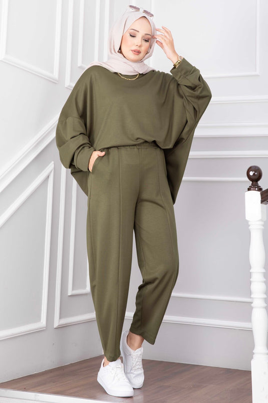 Haki Tunika Und Hose Set