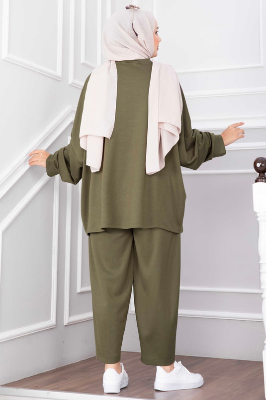 Haki Tunika Und Hose Set
