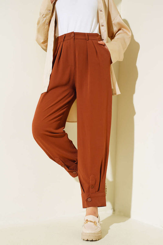 Pantalon Snap-Cut Marron