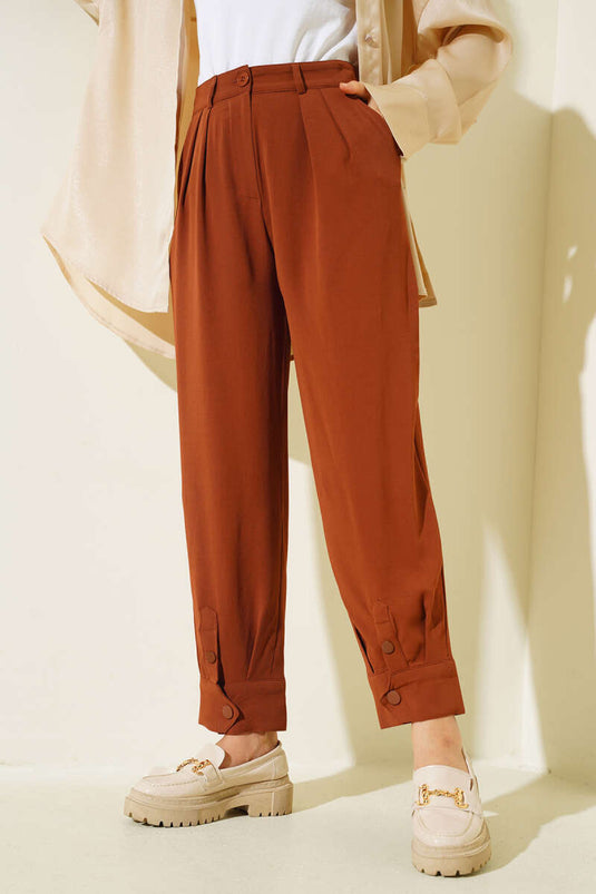 Pantalon Snap-Cut Marron