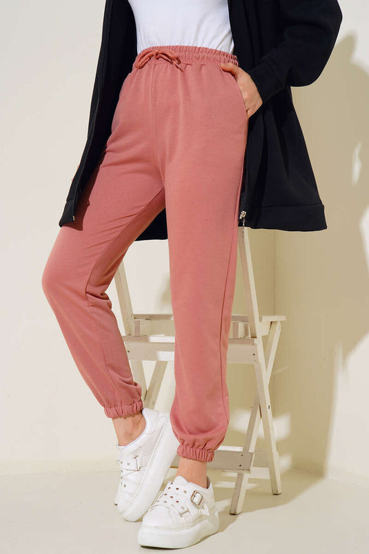 Pantalon Jogger Jambes Elastiques Poudre