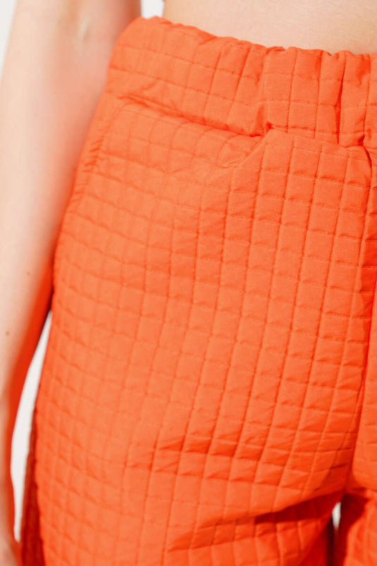 Stepphose mit elastischen Beinabschlüssen, Orange