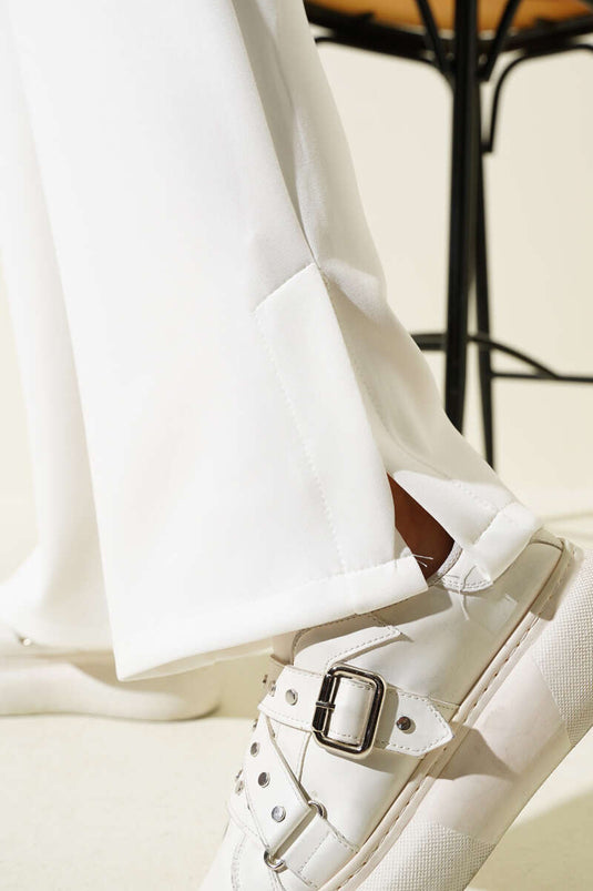 Scuba-Hose mit Schlitz am Bein Weiß