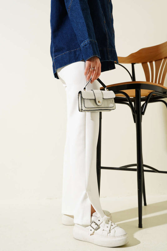 Scuba-Hose mit Schlitz am Bein Weiß