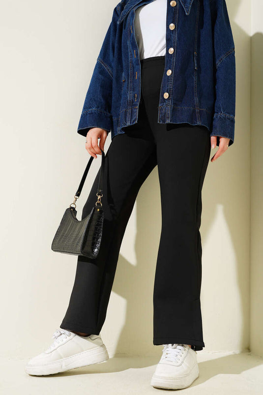 Scuba-Hose mit Schlitz am Bein Schwarz