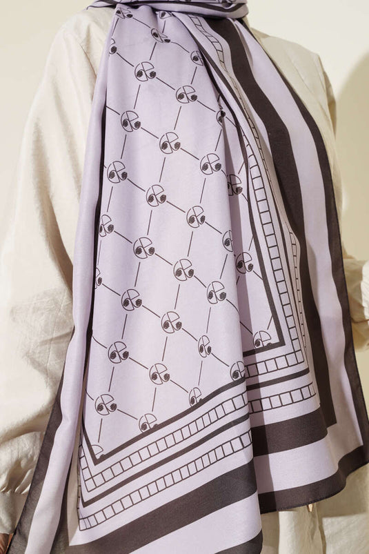 Pacman Desen Soft Şal Pudra