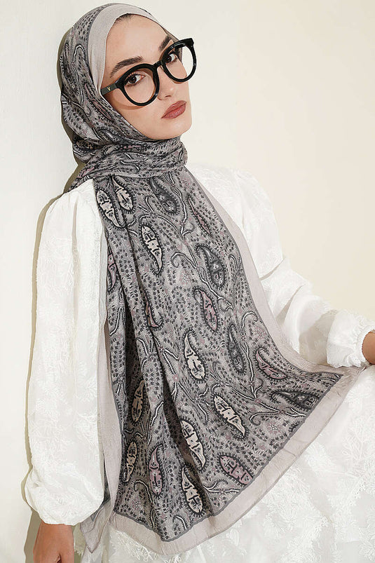 Pañuelo Paisley Kraş En Modal Color Beige