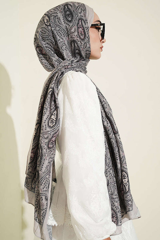 Pañuelo Paisley Kraş En Modal Color Beige