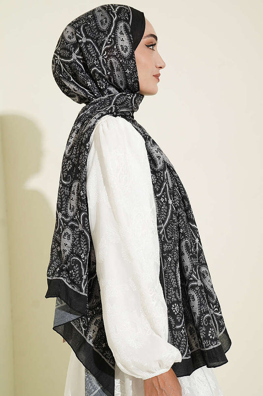 Pañuelo Paisley Kraş Modal Negro