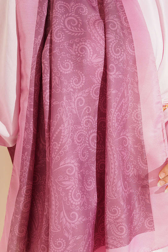 Paisley Motifli Soft Şal Leylak
