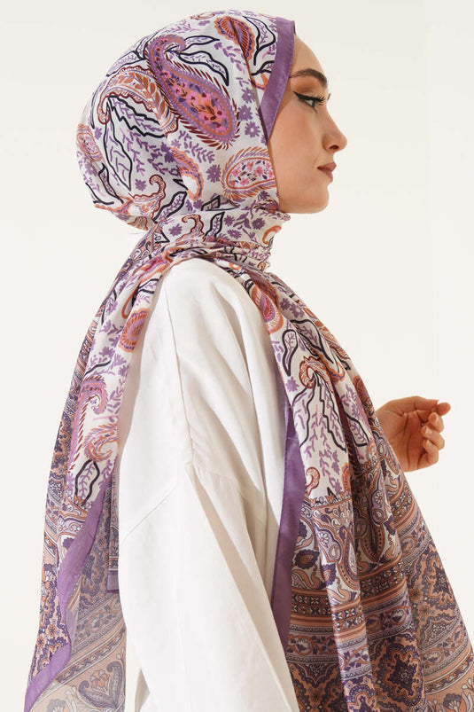 شال من سلسلة بيزلي دريم، لون أرجواني فاتح