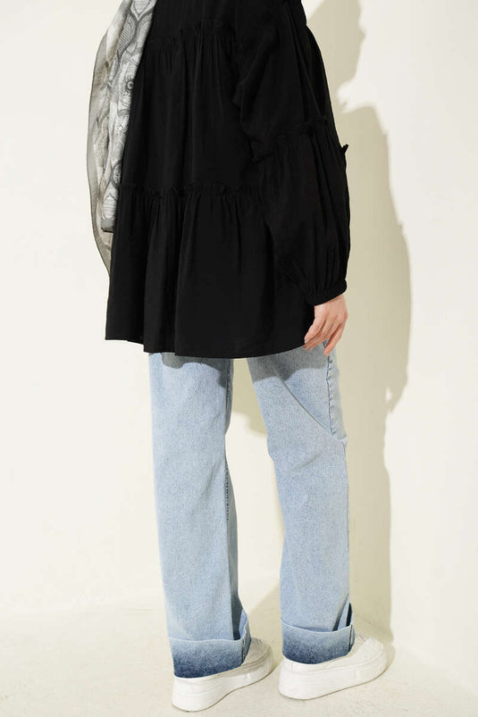 Palazzo Kemerli Denim Pants Ice Blue