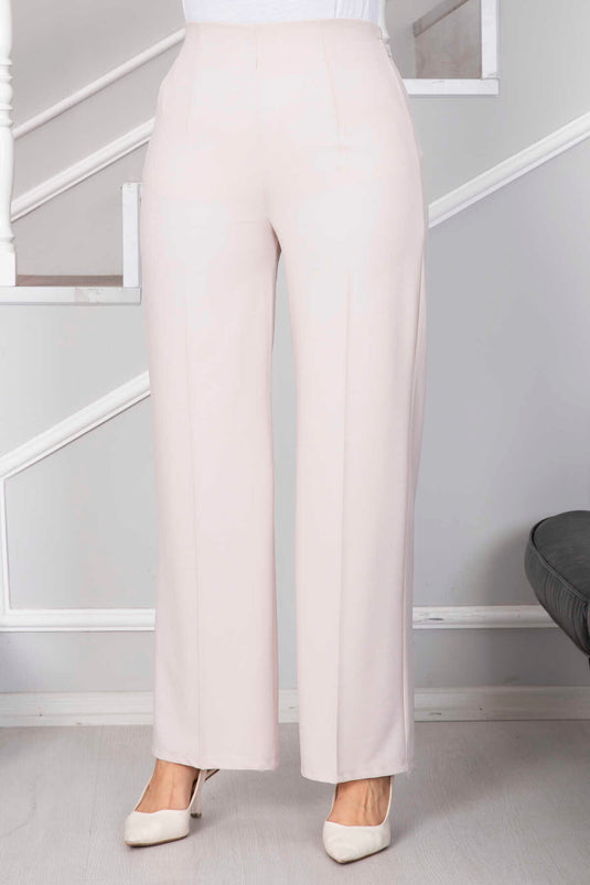 Pantalon Hijab Palazzo Crème