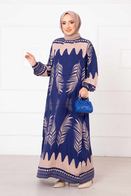 Robe hijab en viscose à motifs palmiers Saxe