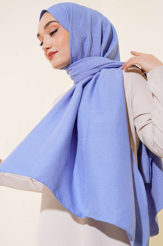 Pamuk Cazz Şal İpek Serisi Bebe Mavi