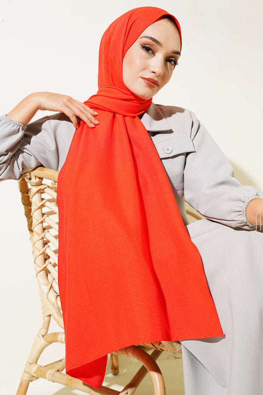 Châle en coton Cazz, série Soie, motif fleur de grenade