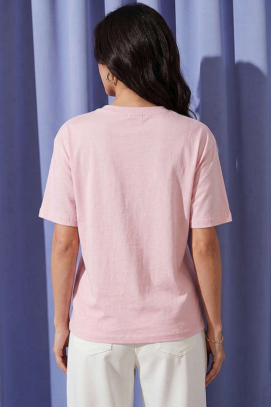 Panda bedrucktes T-Shirt in Puderton