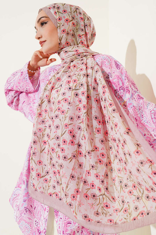 Bambus-Schal mit Gänseblümchenmuster, Latte