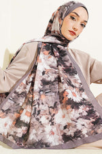 Écharpe En Bambou À Motif Marguerite Beige
