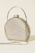 Sac De Soirée Beige Orné De Paillettes