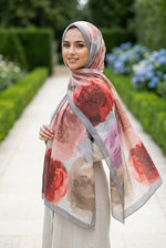 Série De Châles À Motifs Rose Pastel Gris