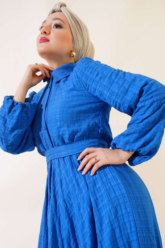 بلاكيت منقوشة فستان ساكس