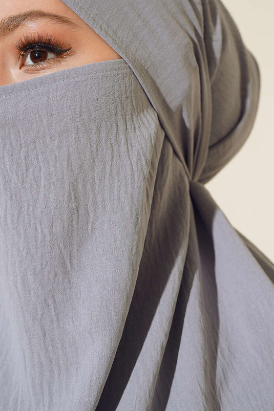 Wide Cloak with Hood Gray