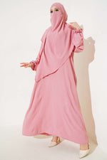 Abaya Large Voilée Poudre
