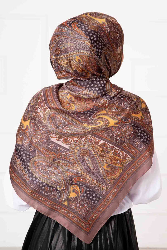 Passport Patterned Cotton Scarf -13