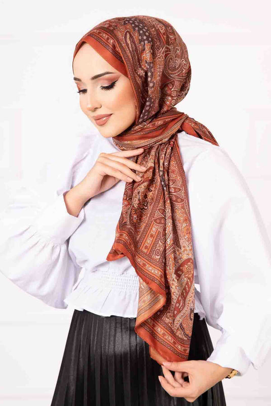 Passport Patterned Cotton Scarf -14