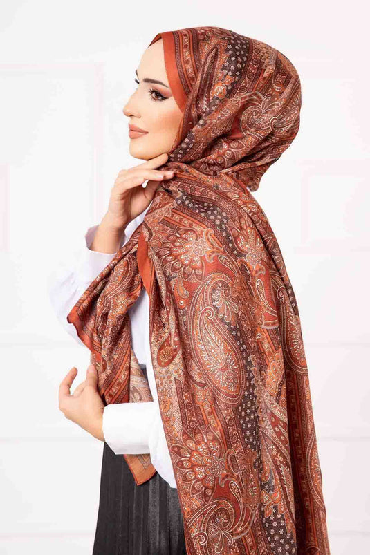 Passport Patterned Cotton Scarf -14