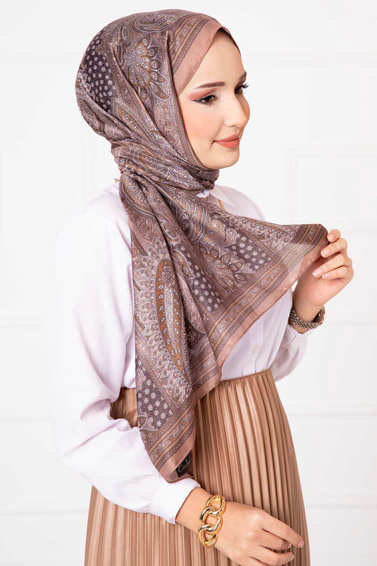 Passport Patterned Cotton Scarf -17