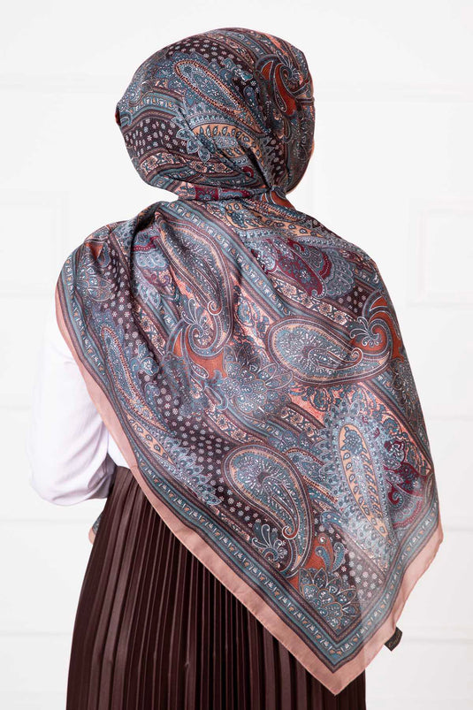 Passport Patterned Cotton Scarf -18