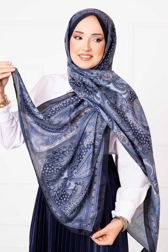 Passport Patterned Cotton Scarf -19