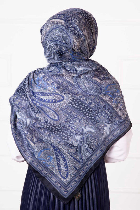 Passport Patterned Cotton Scarf -19