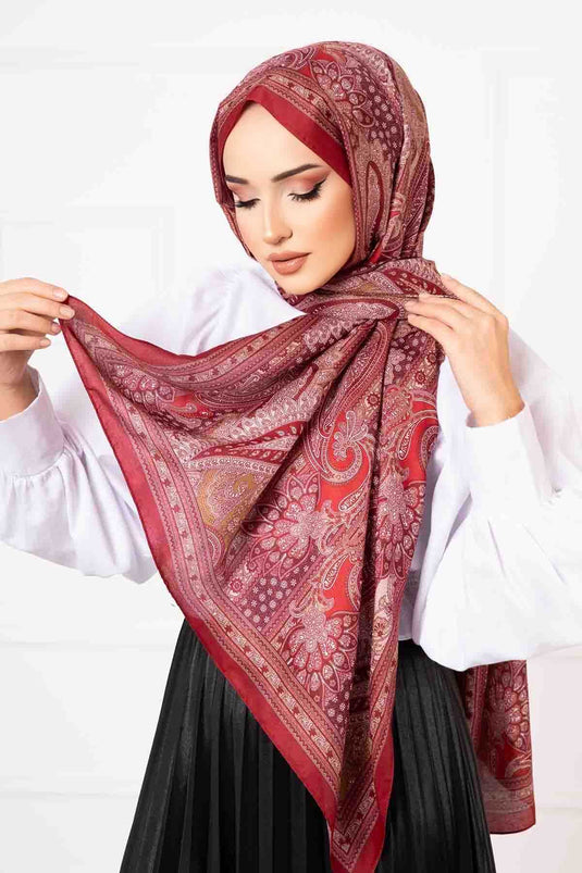 Passport Patterned Cotton Scarf -2