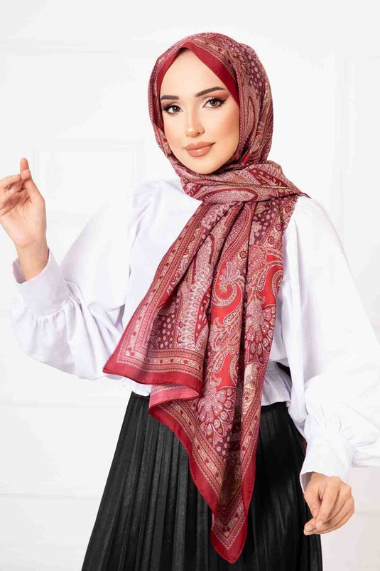 Passport Patterned Cotton Scarf -2