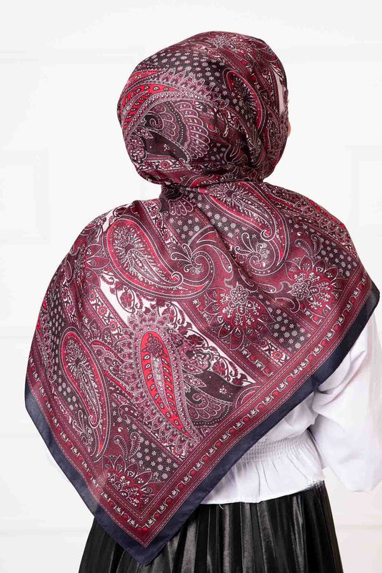 Passport Patterned Cotton Scarf -3