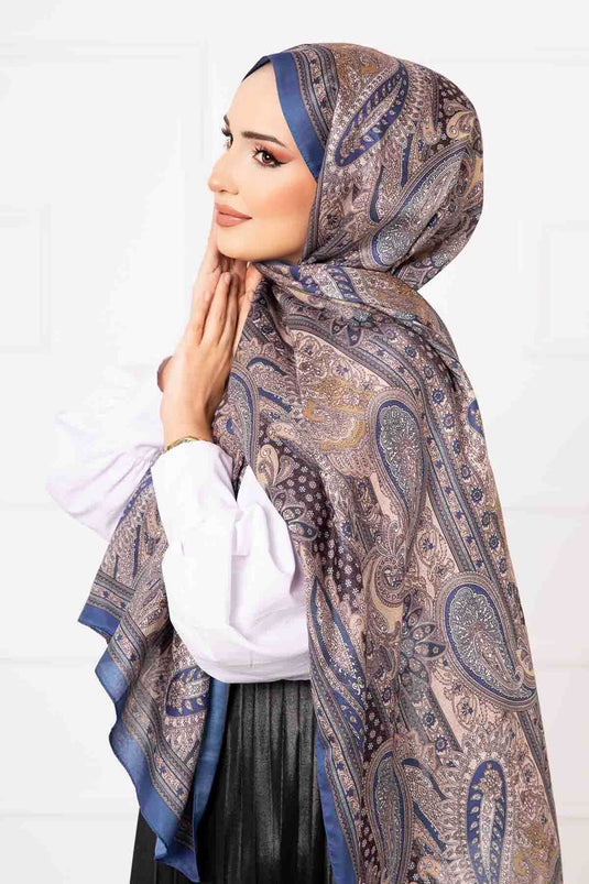 Passport Patterned Cotton Scarf -5