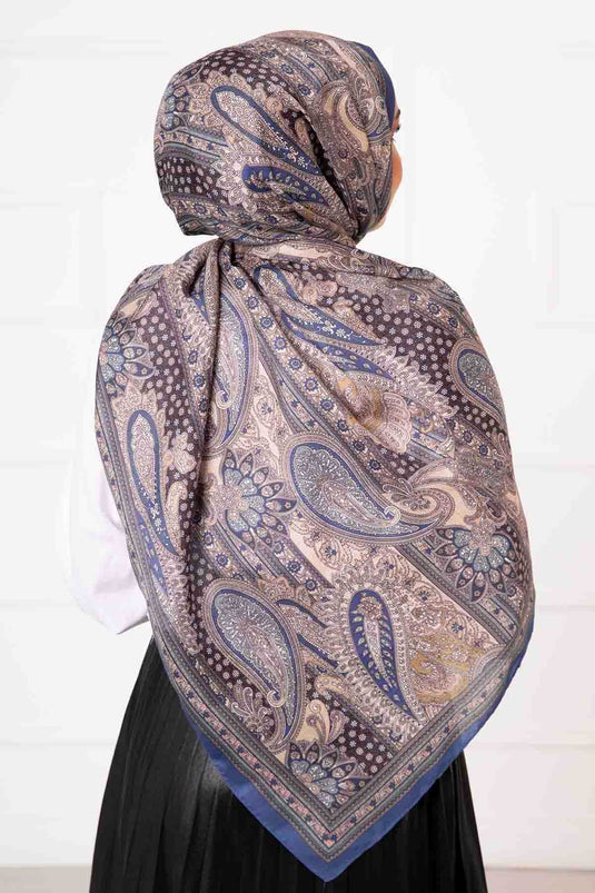 Passport Patterned Cotton Scarf -5