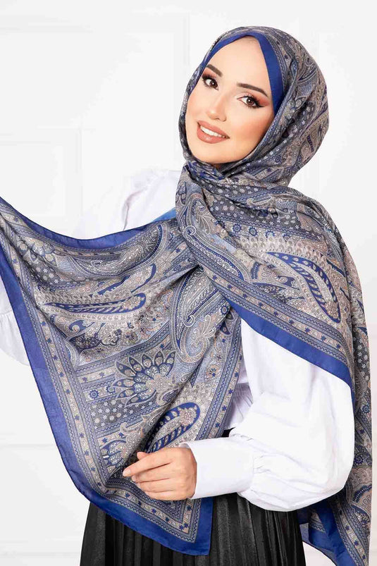 Passport Patterned Cotton Scarf -7